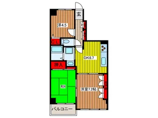 ベルム浦和【9階】の間取り