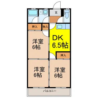 パールシティF【2階】の間取り