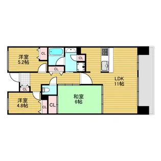 テレーズ神崎川【3階】の間取り