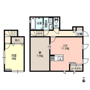 ベルリード・バンビ【1階】の間取り