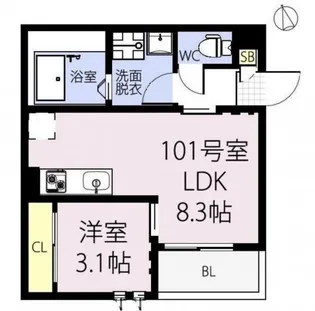 レガリスト プルーム【1階】の間取り