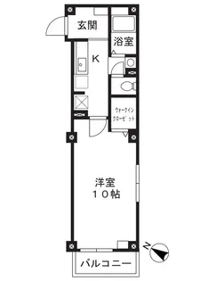 ディアコート方南【4階】の間取り