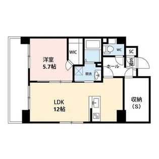 CUES東万代【9階】の間取り