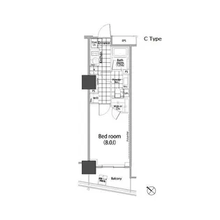 パークハビオ赤坂タワー【15階】の間取り