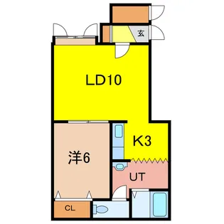 エリスF【1階】の間取り