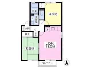 パルケデ・モンターニャI【2階】の間取り