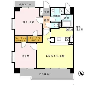 シャン・クラージュ【4階】の間取り