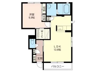 サニーフラット B【1階】の間取り