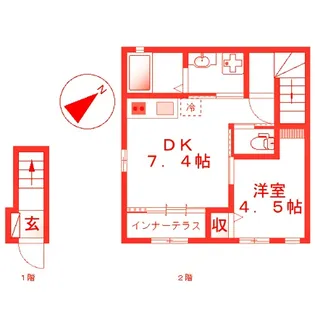 サンライト・洋【2階】の間取り