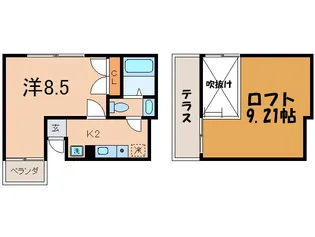 ガロパン【4階】の間取り