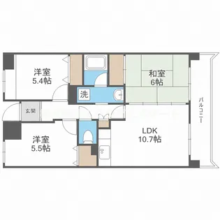ボヌール御崎【3階】の間取り