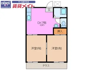 ロマンスハイツ【1階】の間取り