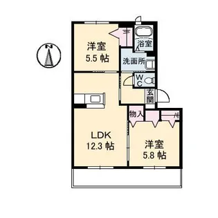 シャーメゾン エスペランサ【1階】の間取り