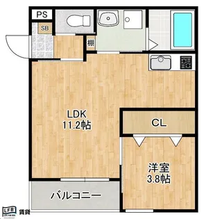LFB APARTMENT弥生【2階】の間取り