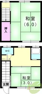 大石アパートの間取り