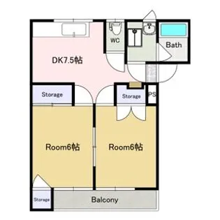 アレストヤナセB【2階】の間取り