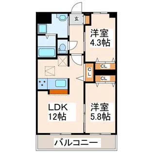 KANNA-KAMUI【1階】の間取り