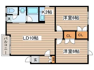 ハイツ210 2号館【1階】の間取り