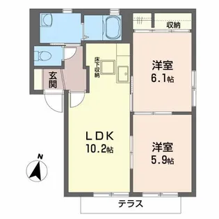 グランシャリオM【1階】の間取り