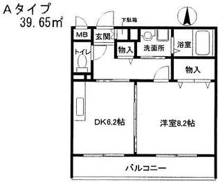 チャコーレ岡本【1階】の間取り