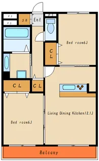 LaLa FUKUDA【3階】の間取り