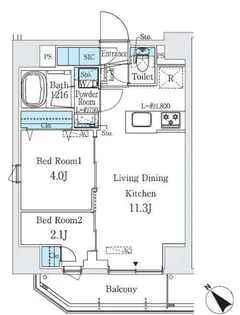 プライムブリス巣鴨【5階】の間取り