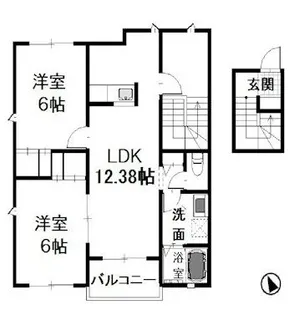 グランソレイユ A【2階】の間取り