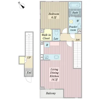 オルテンシア【2階】の間取り