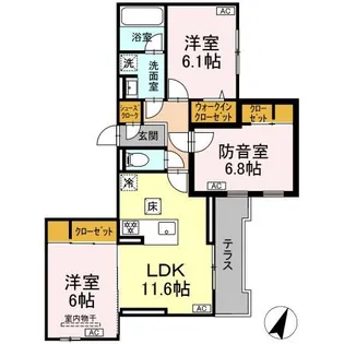 プリド【1階】の間取り