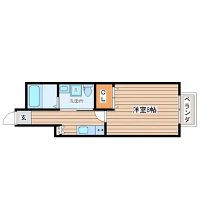 ポミエ旭ヶ丘【1階】の間取り