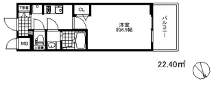 プレサンスザ神戸【5階】の間取り