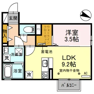 シェレトワレ上冨居【1階】の間取り