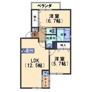 シャトーグレース【3階】の間取り