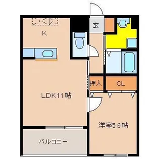 アルテマイスター大工町【4階】の間取り