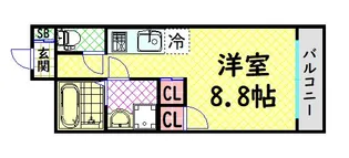 パークハイムうつぼ【6階】の間取り
