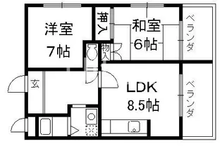 メゾンMUKAIDE【6階】の間取り