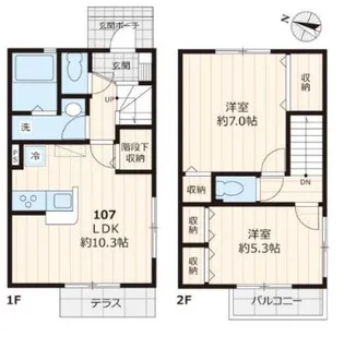 ユア メゾン リ【1階】の間取り