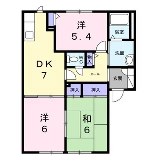 パークハイムA【1階】の間取り