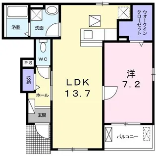 メゾンあおばI【1階】の間取り