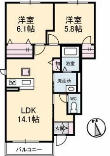 シャーメゾン21 E棟【1階】の間取り