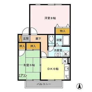 ハイカムール・浅井【2階】の間取り