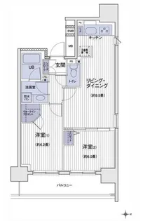 エスティメゾン大島【15階】の間取り