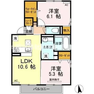 アールエム吉尾【2階】の間取り