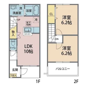 Miwa House(ミワ ハウス)【2階】の間取り