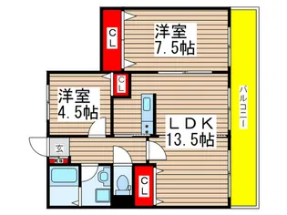 ライアムゲイン【2階】の間取り