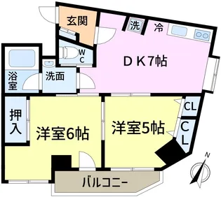 NIKOパークハイム新小岩【6階】の間取り