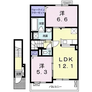 チェリッシュ岩船【2階】の間取り