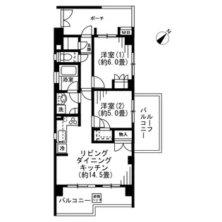 エクセレントスクエア相模大野【5階】の間取り