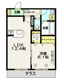 ルミエール東岸町A【1階】の間取り