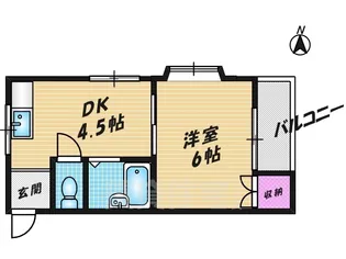 クワイエット香里【2階】の間取り